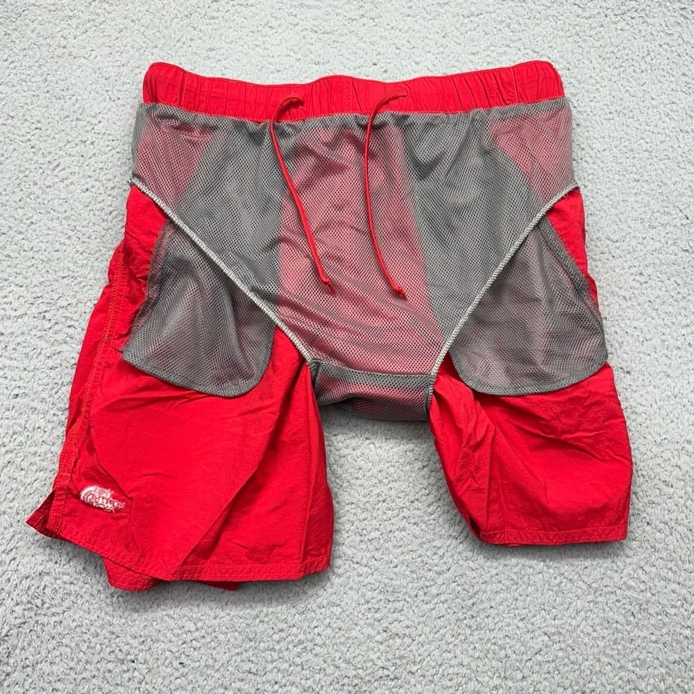 The North Face AU2F Mens Medium Long Outdoor Water Sports‎ Red Shorts T183